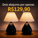 2 Abajures de Porcelana por R$129,90 (somente hoje)