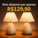 2 Abajures de Porcelana por R$129,90 (somente hoje)