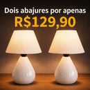2 Abajures de Porcelana por R$129,90 (somente hoje)