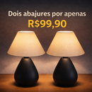 2 Abajur de cerâmica por R$99,90 (somente hoje)