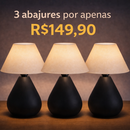 3 Abajur de cerâmica por R$149,90 (somente hoje)