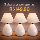 3 Abajur de cerâmica por R$149,90 (somente hoje)