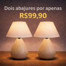 2 Abajur de cerâmica por R$99,90 (somente hoje)