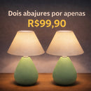 2 Abajur de cerâmica por R$99,90 (somente hoje)