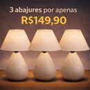 3 Abajur de cerâmica por R$149,90 (somente hoje)