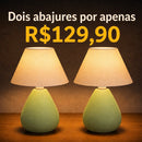 2 Abajures de Porcelana por R$129,90 (somente hoje)