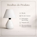 Abajur de cerâmica Gota Branco