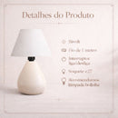 Abajur de cerâmica Gota Off White