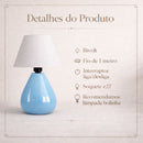 Abajur de cerâmica Gota Azul