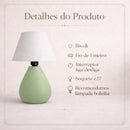Abajur de cerâmica Gota Verde
